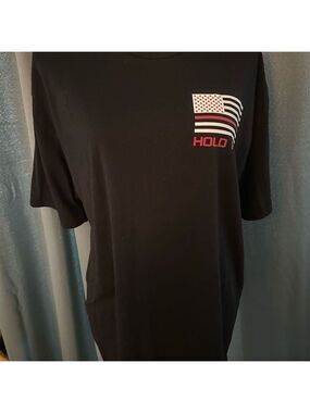 Hold Fast Men's XL Black Firefighter Support Graphic T-Shirt